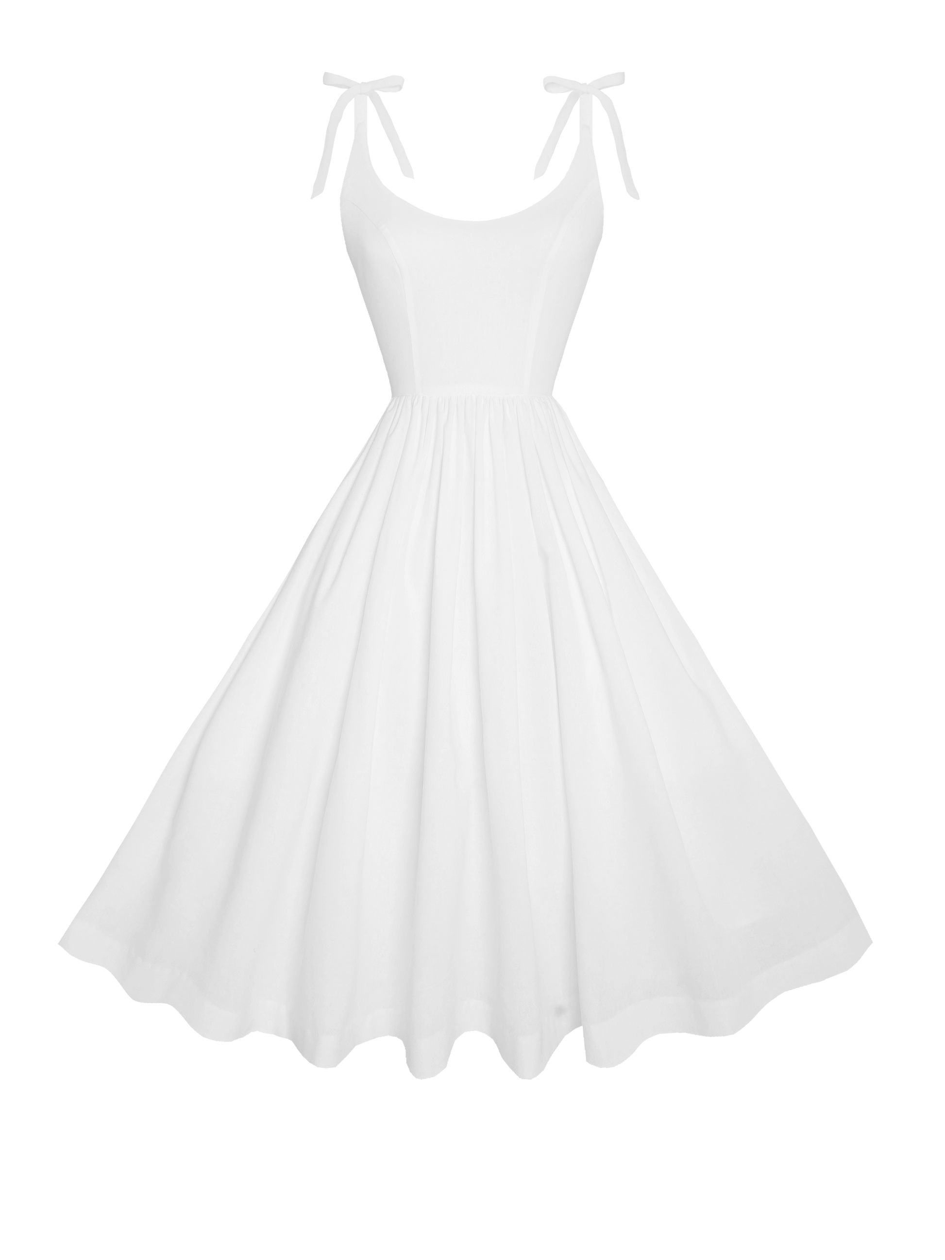 MTO - Birdie Dress White Linen