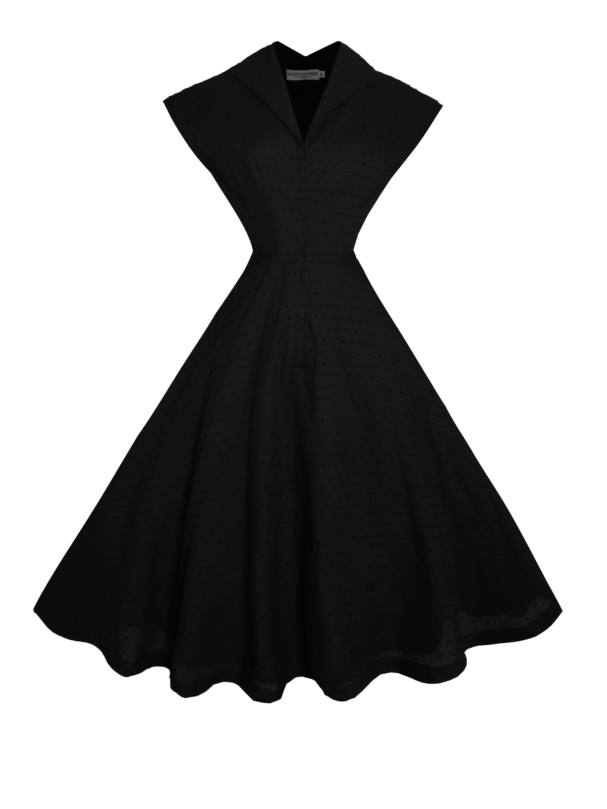 MTO - Doris Dress "Dotted Swiss" Black