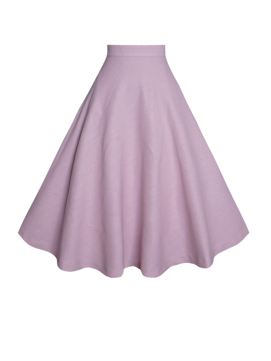 MTO - Lilian Skirt Lilac Purple Linen