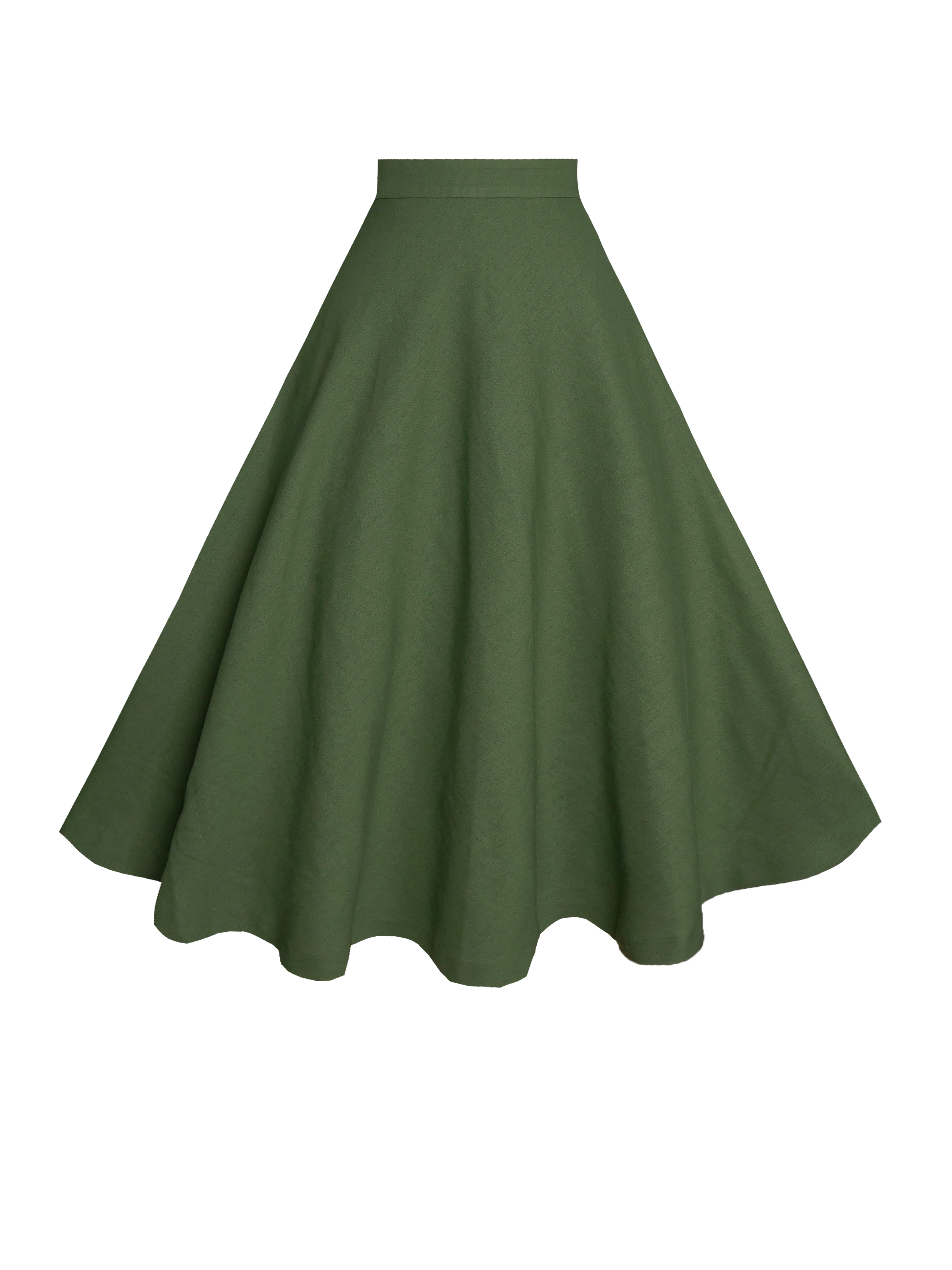 MTO - Lilian Skirt Hunters Green Linen