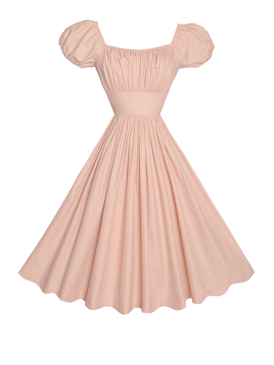 MTO - Loretta Dress in Dusty Pink Cotton