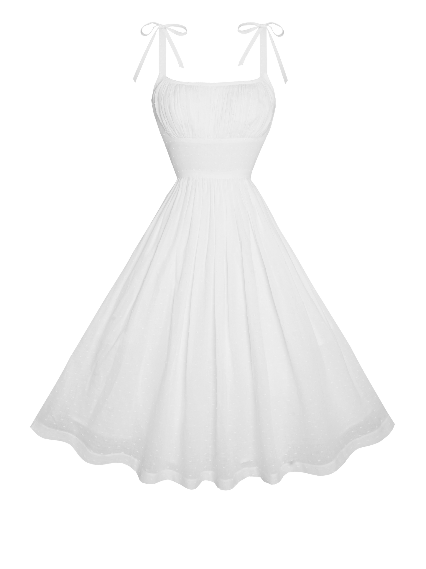 RTS - Kelly Dress "Dotted Swiss" White
