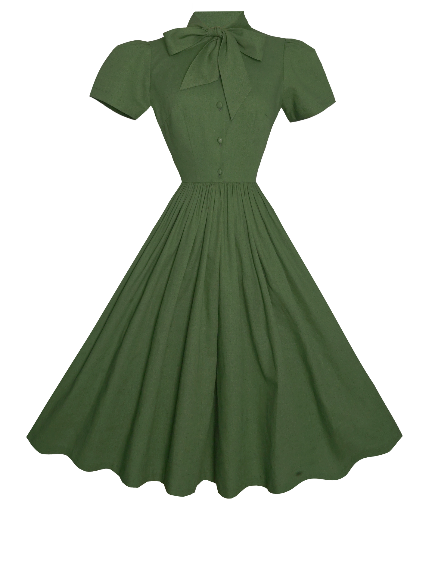 MTO - Bonnie Dress in Hunters Green Linen