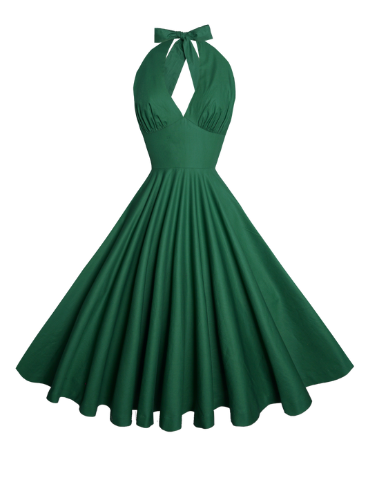 MTO - Mansfield Dress Pine Green Cotton