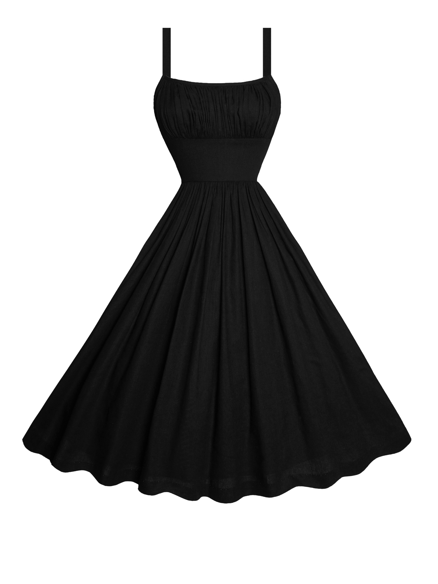 MTO - Grace Dress in Midnight Black Linen