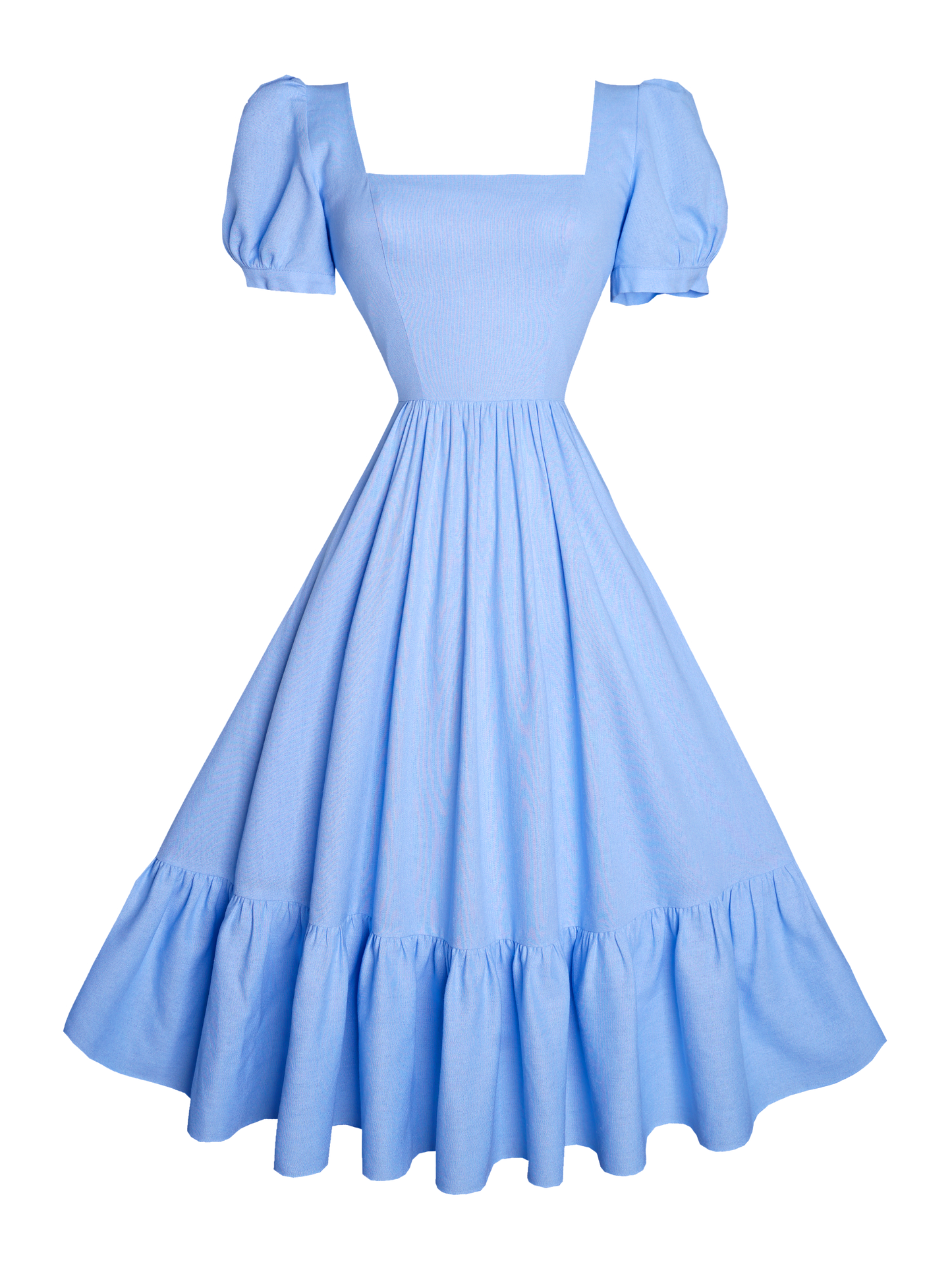 MTO - Isadora Dress in Powder Blue Linen