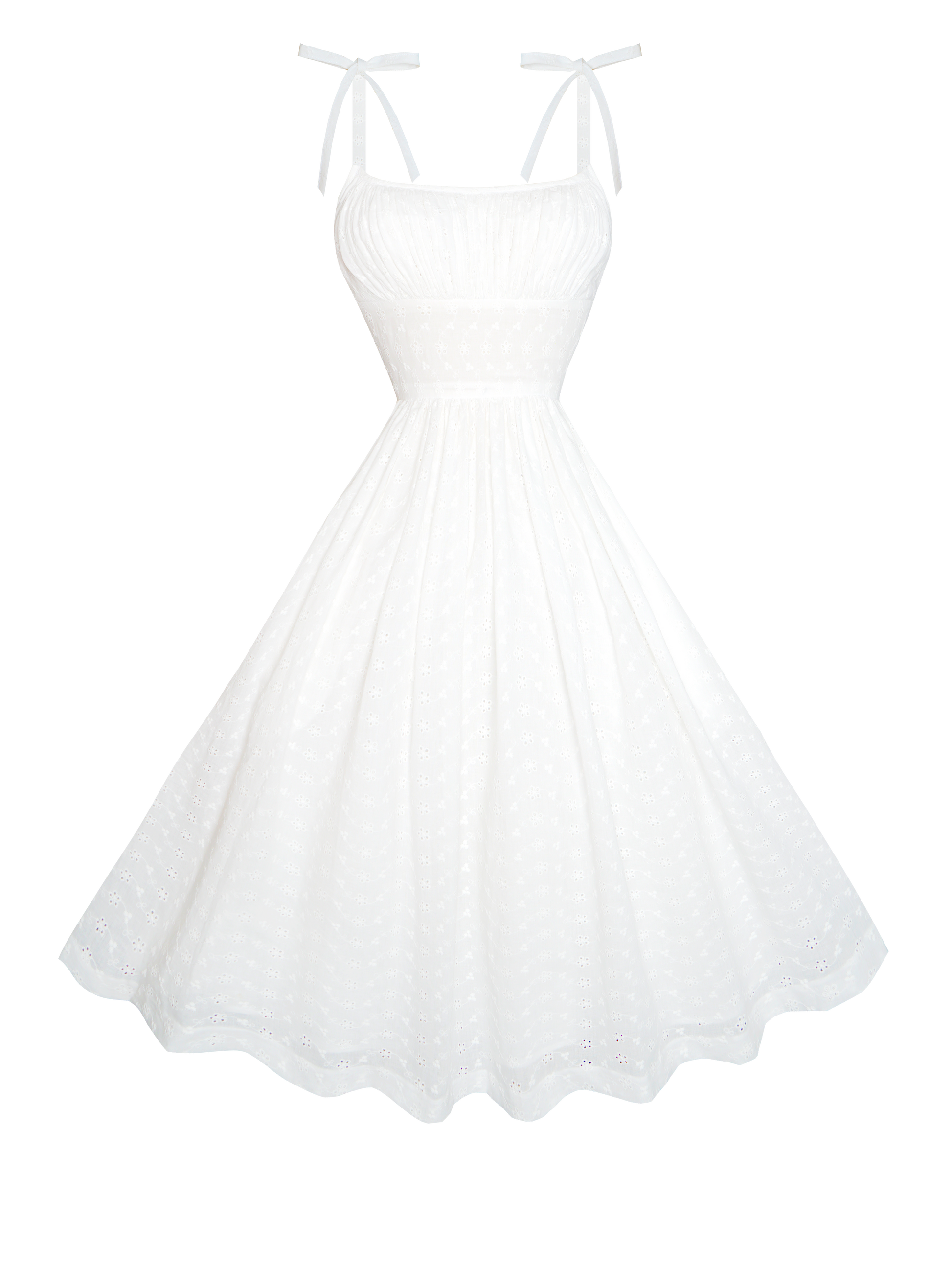 MTO - Kelly Dress "Forget Me Not" White Eyelet