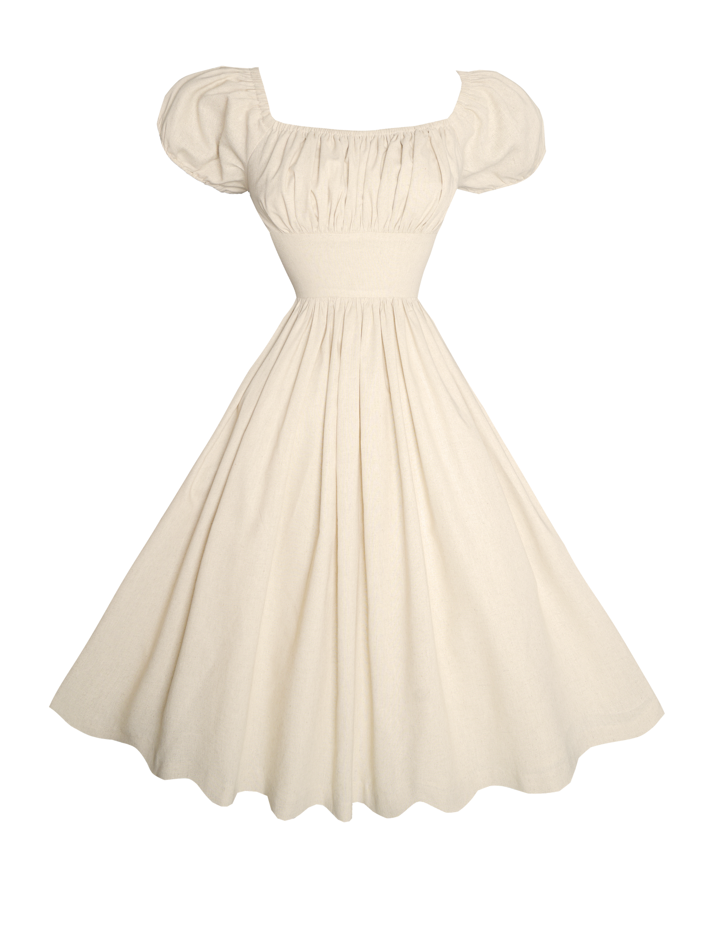 RTS - Loretta Dress Parchment Ivory Linen