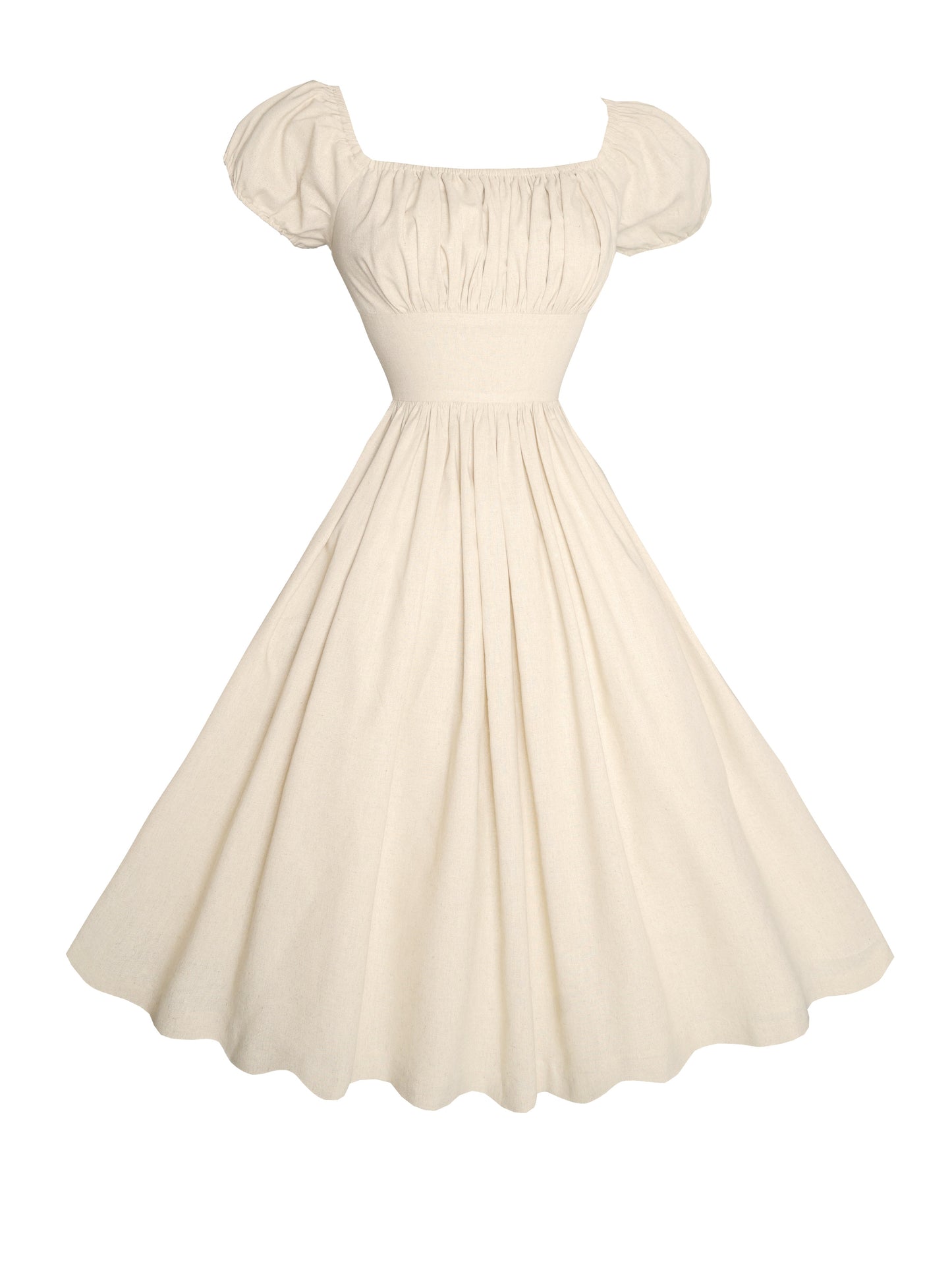 RTS - Loretta Dress Parchment Ivory Linen