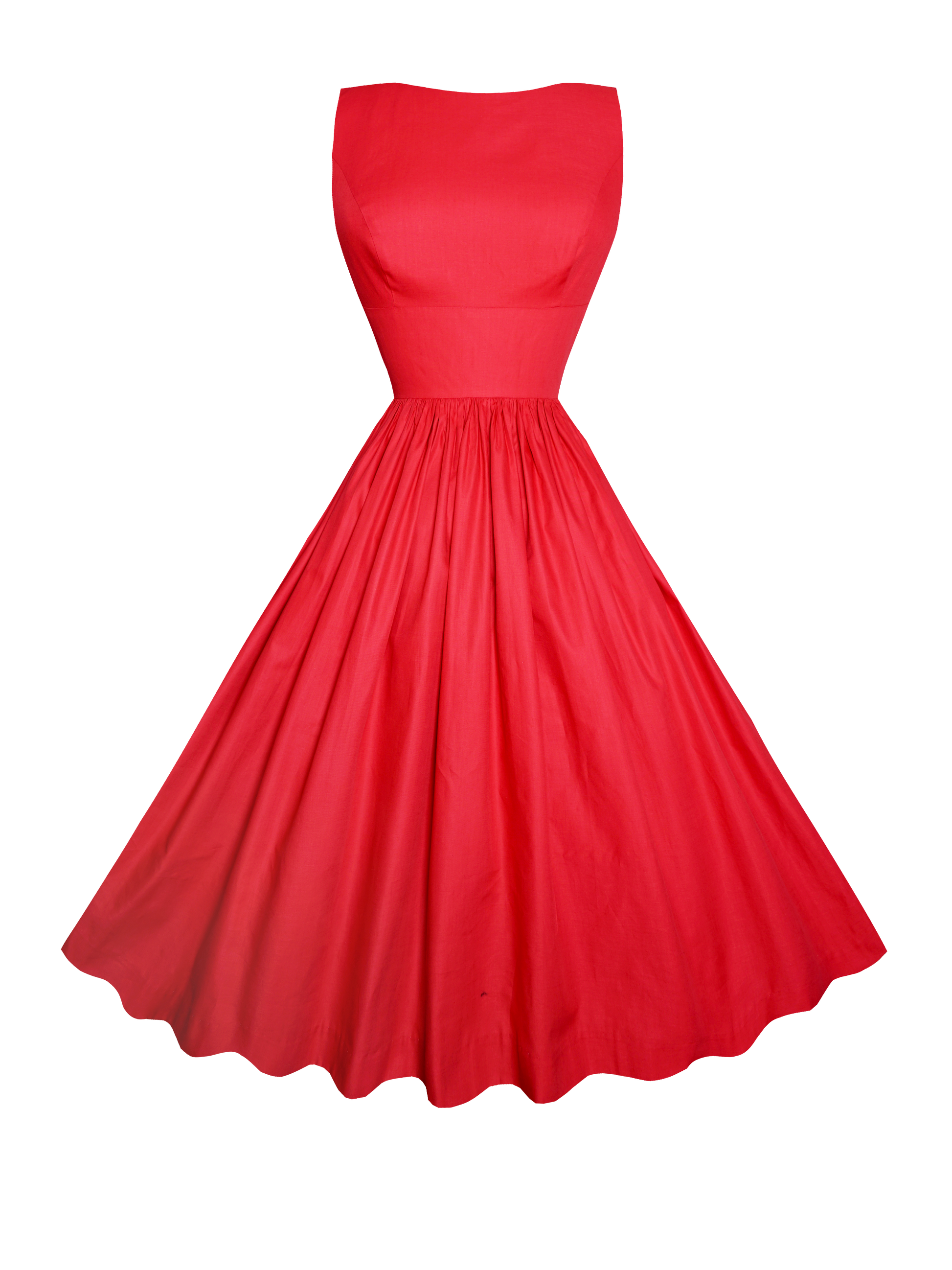 MTO - Madeline Dress Cardinal Red Cotton