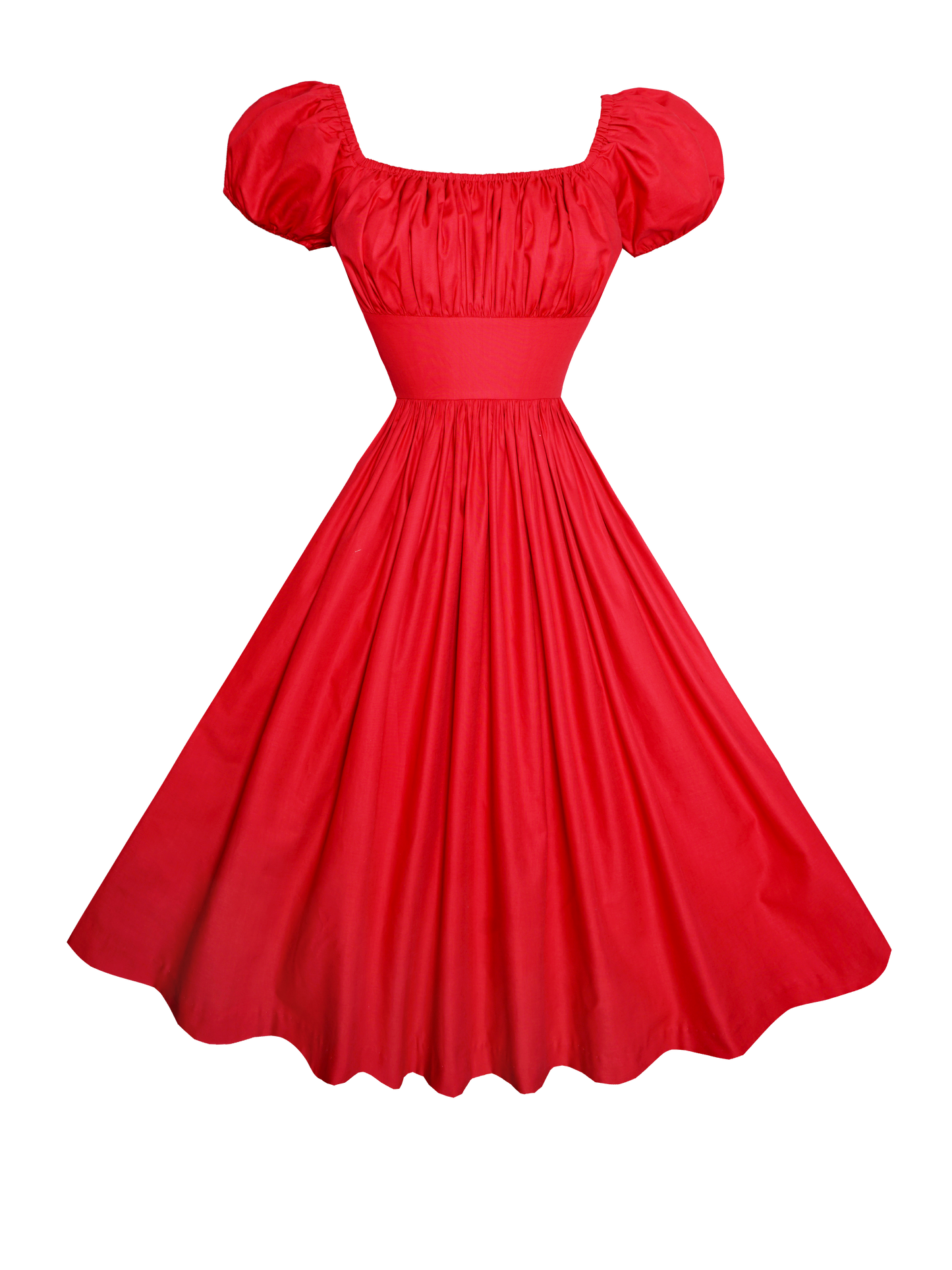 MTO - Loretta Dress in Cardinal Red Cotton