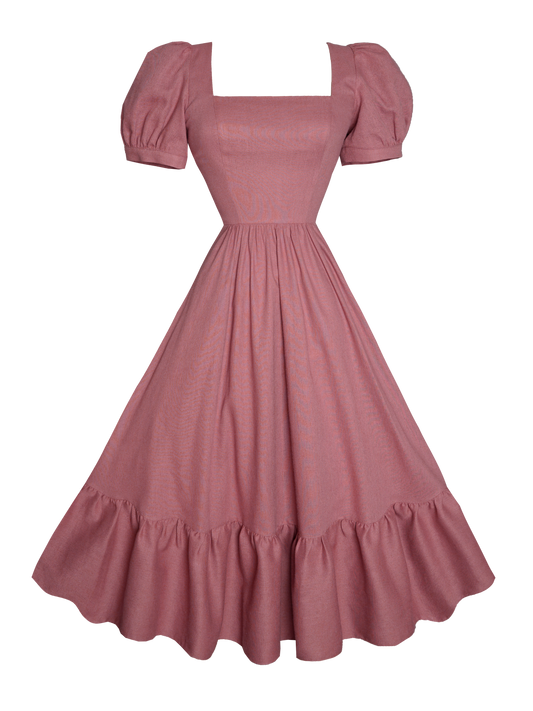 MTO - Isadora Dress in Antique Rose Linen