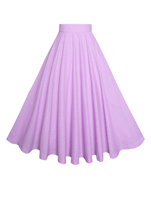 MTO - Lindy Skirt in "Dotted Swiss" Lavender