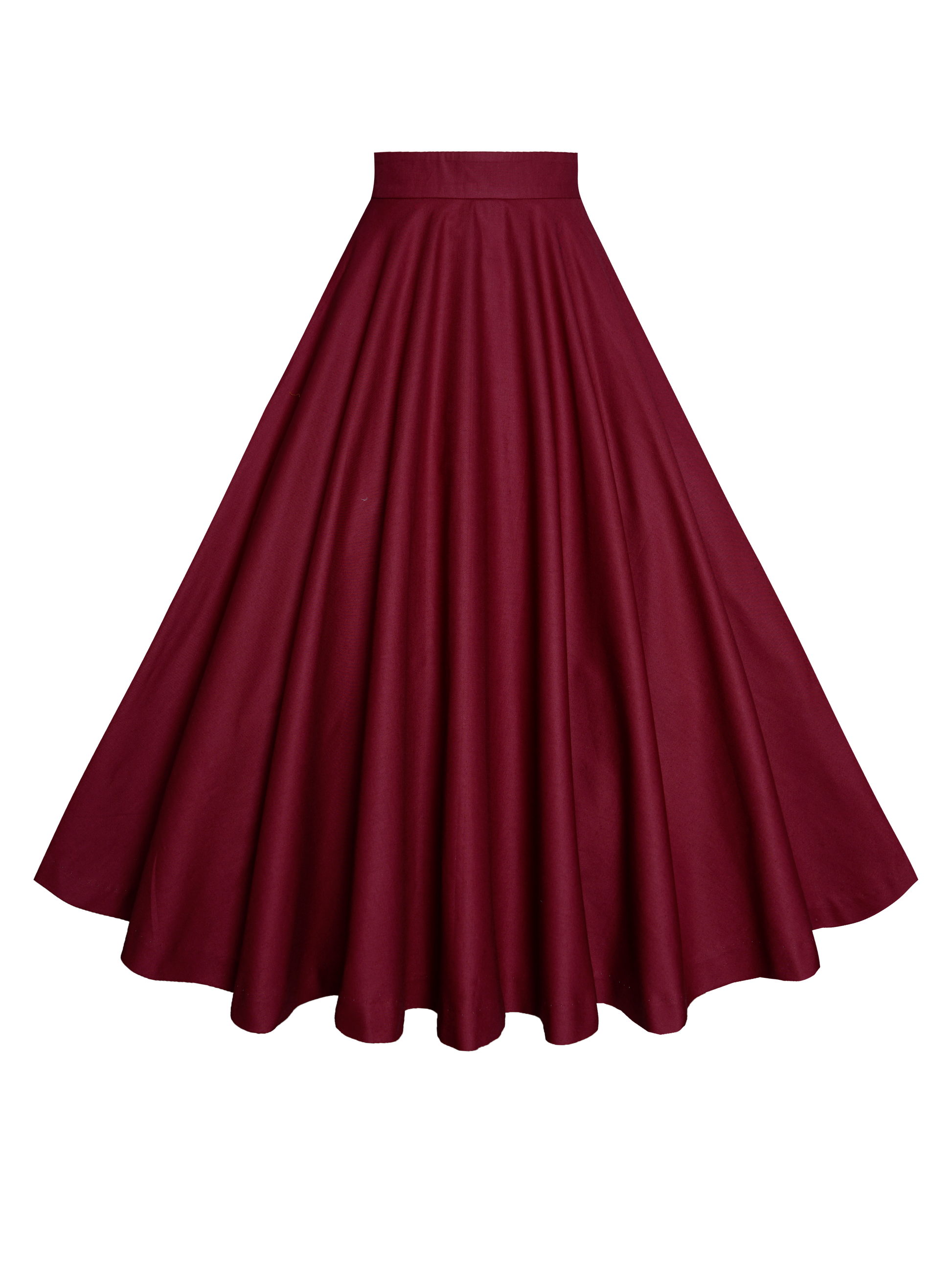 MTO - Lindy Skirt Burgundy Cotton