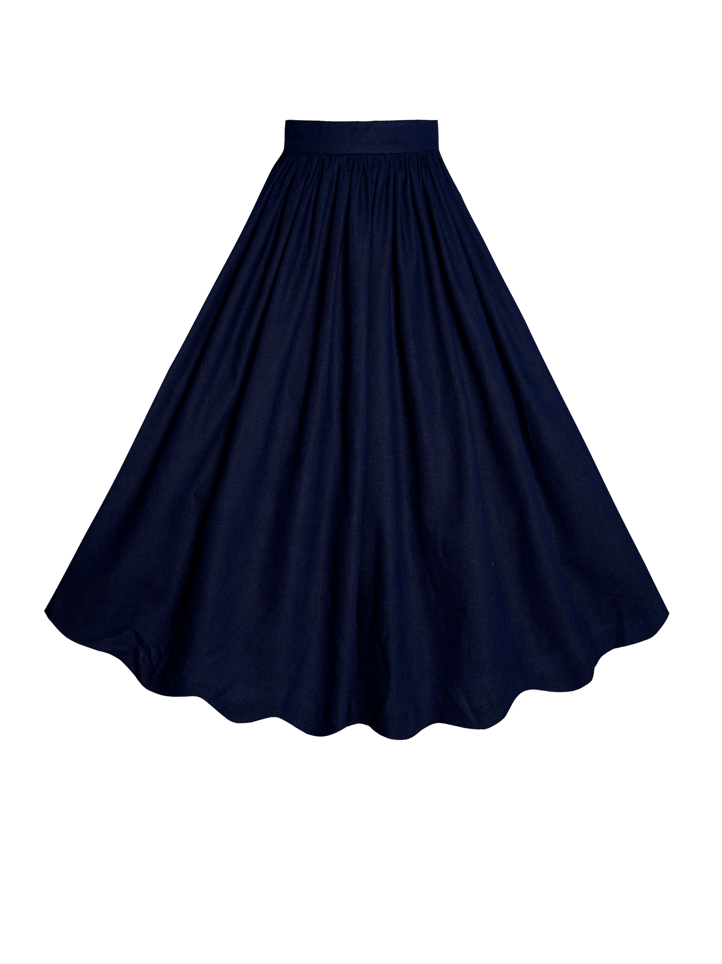 MTO - Lola Skirt in Indigo Blue Linen