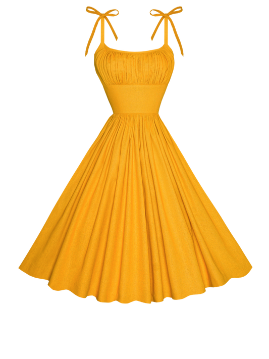 MTO - Kelly Dress in Tuscany Yellow Linen