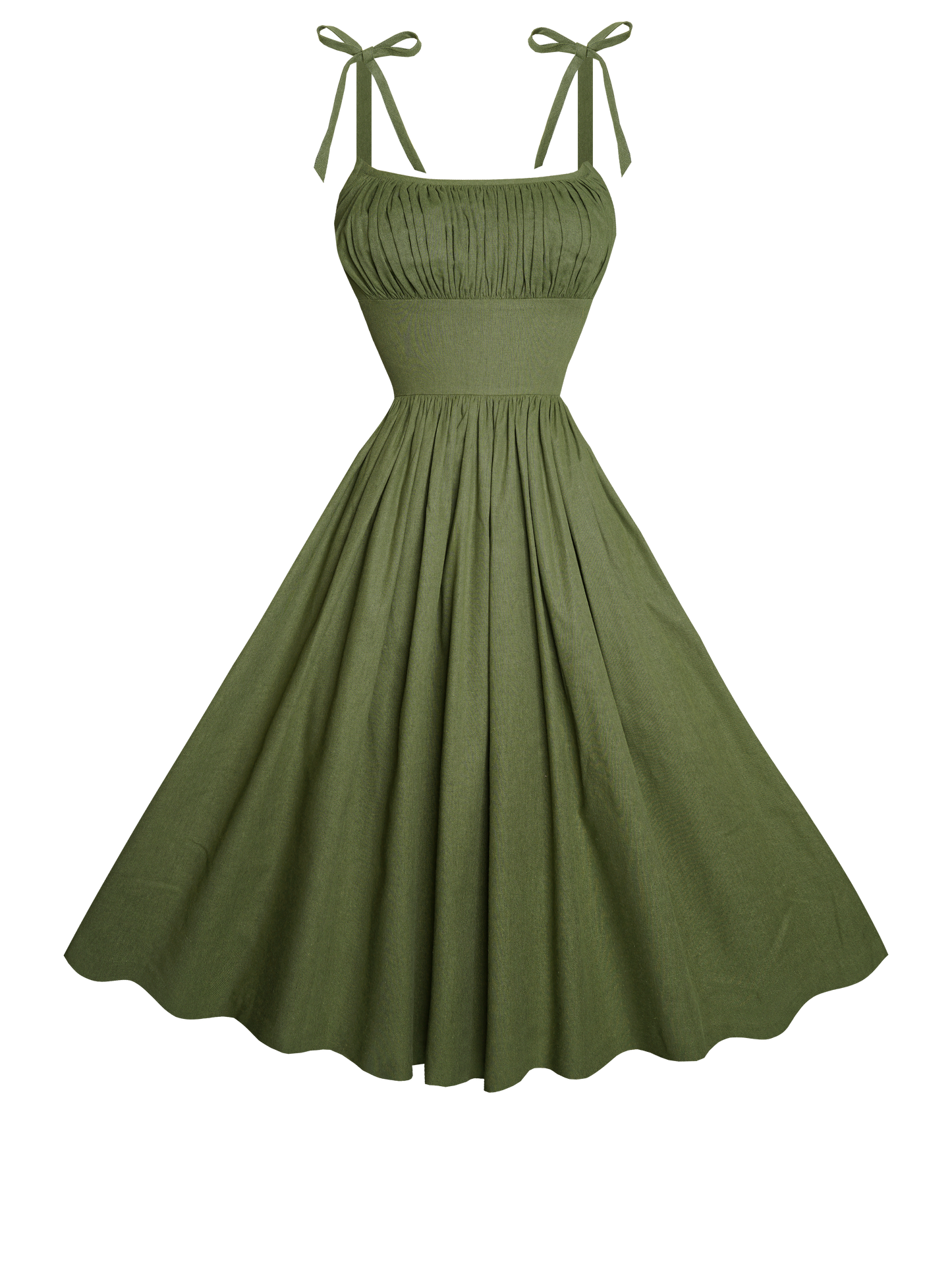 MTO - Kelly Dress in Hunters Green Linen