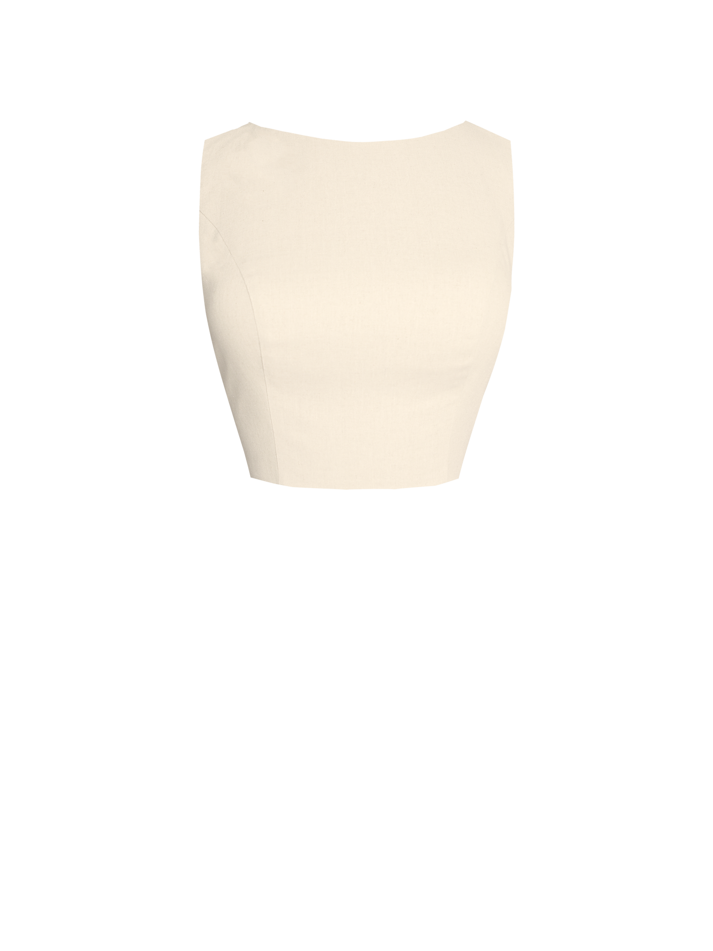 MTO - Georgia Top in Parchment Ivory Linen