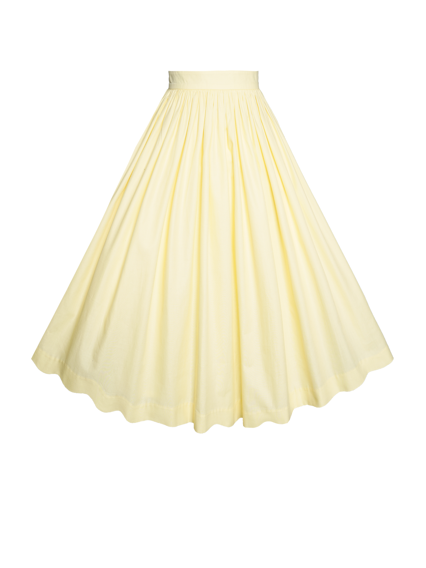 MTO - Lola Skirt Pale Yellow Cotton "I can't believe its not Butter"
