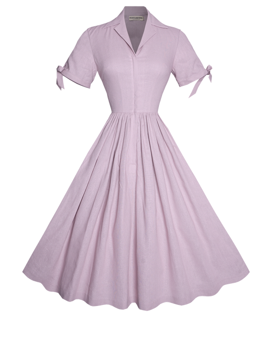 MTO - Trudie Dress in Lilac Purple Linen