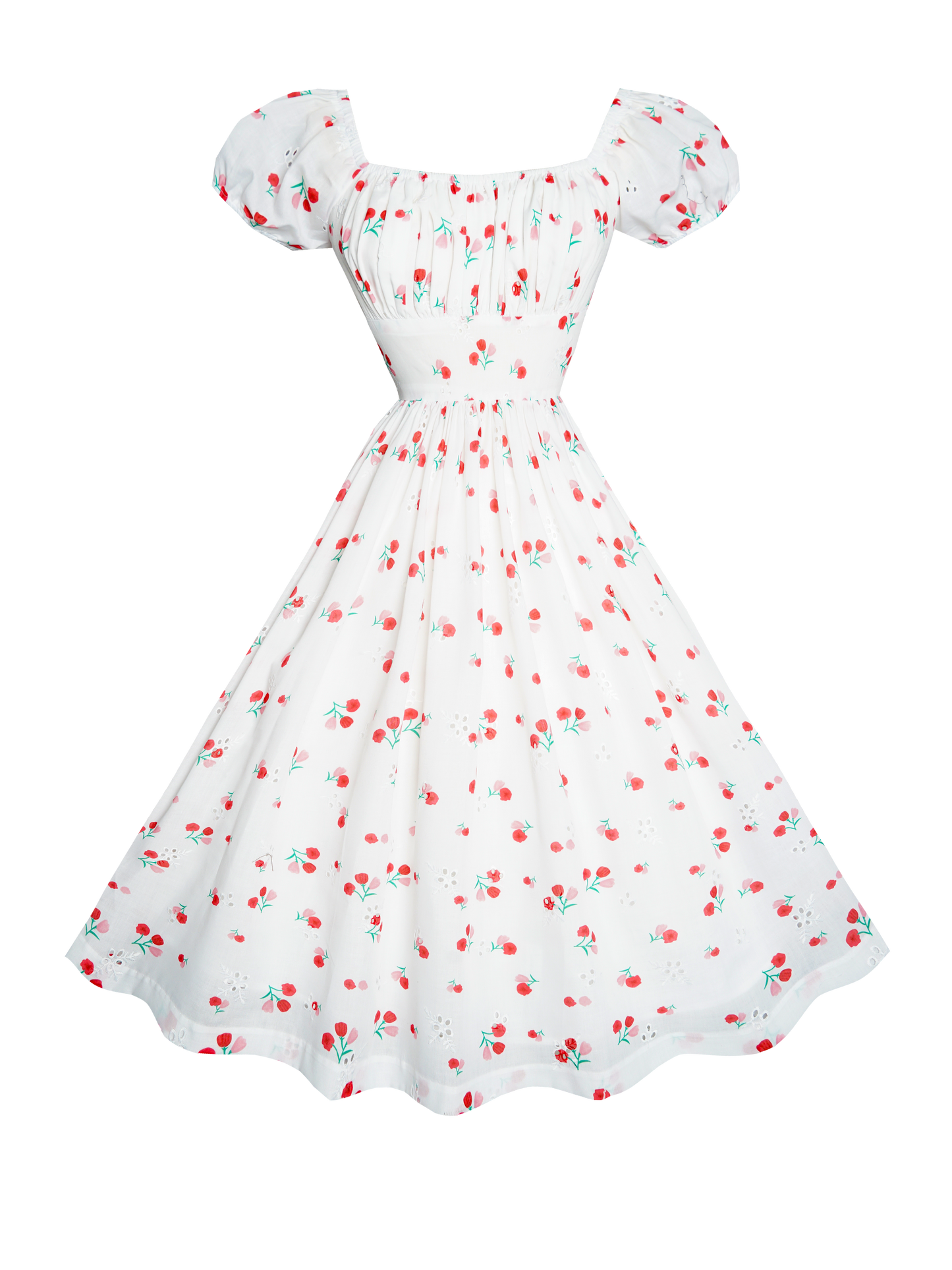 RTS - S - Loretta Dress "Springtime Tulips"