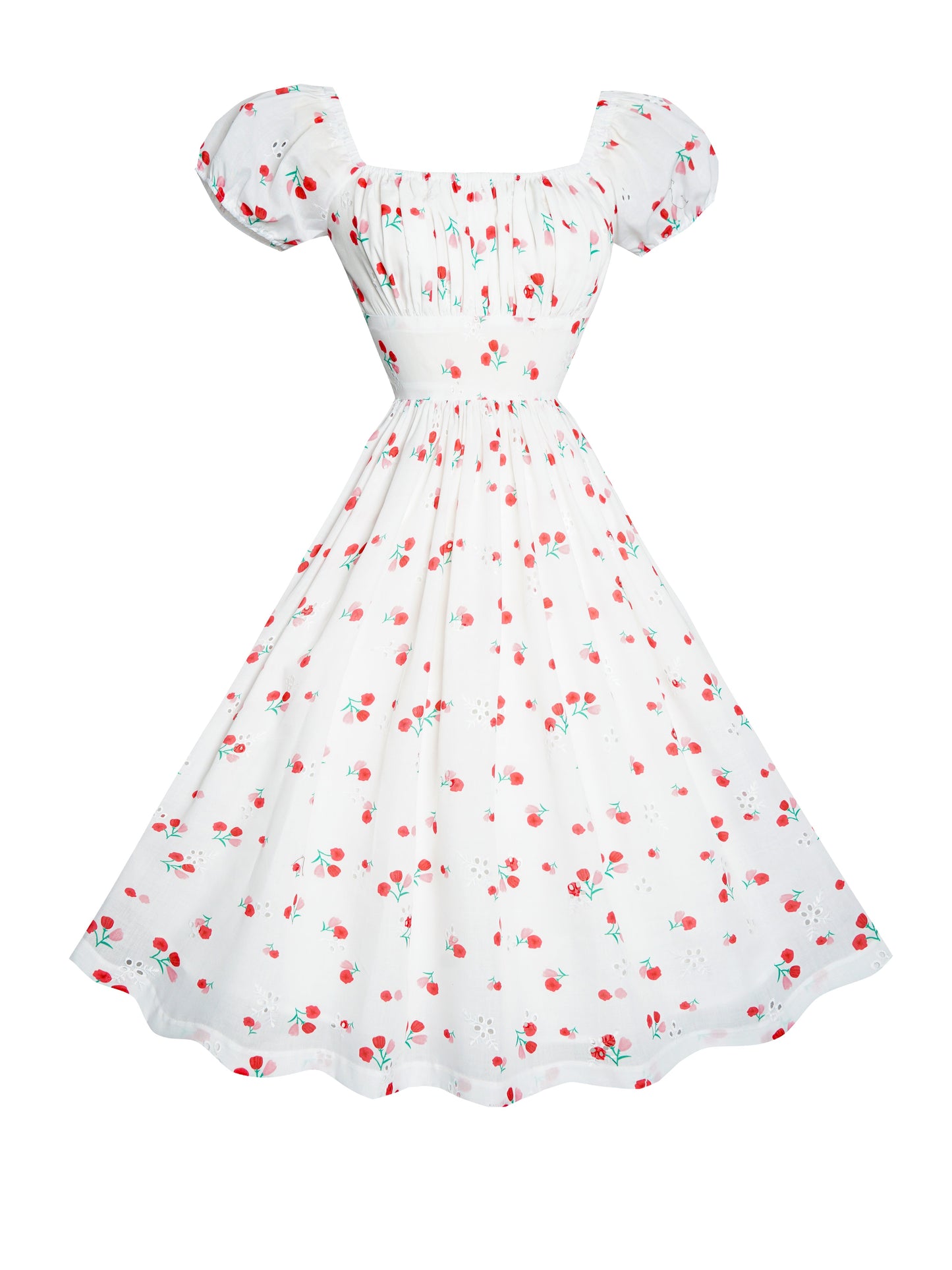 RTS - S - Loretta Dress "Springtime Tulips"