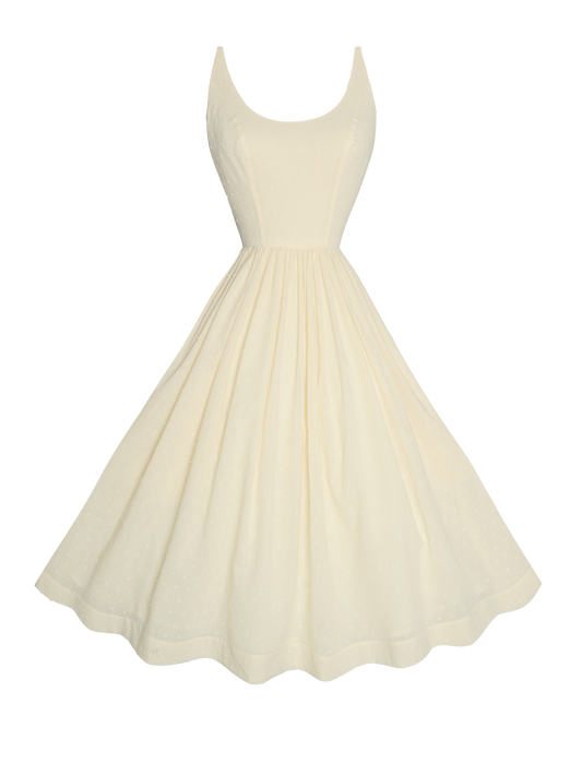 MTO - Penelope Dress "Dotted Swiss" Ivory