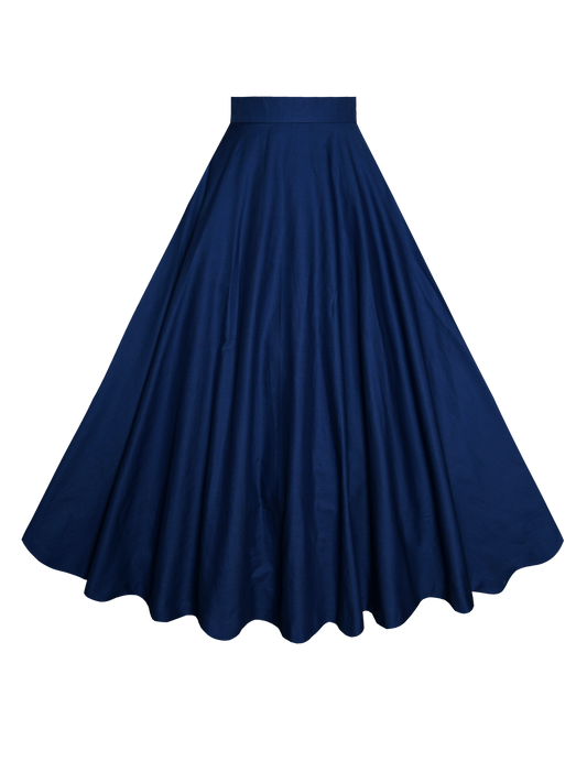 MTO - Lindy Skirt Navy Blue Cotton
