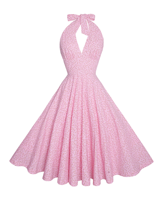 MTO - Mansfield Dress "Delicate Blossoms" Pink