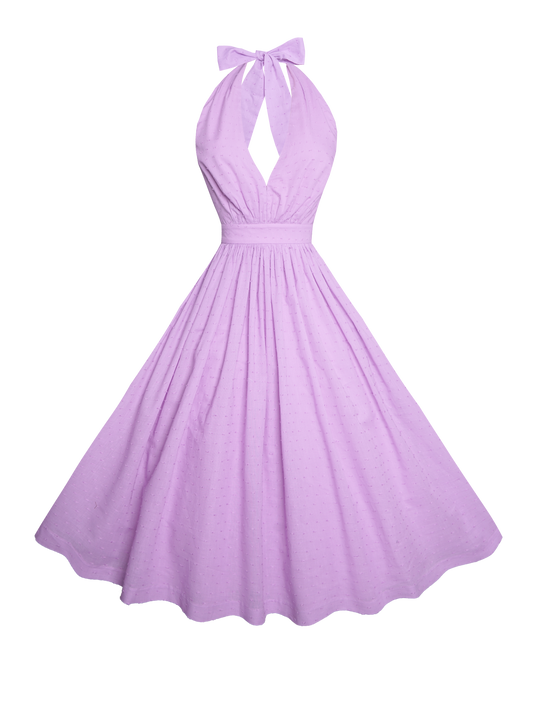 MTO - Charlotte Dress in "Dotted Swiss" Lavender