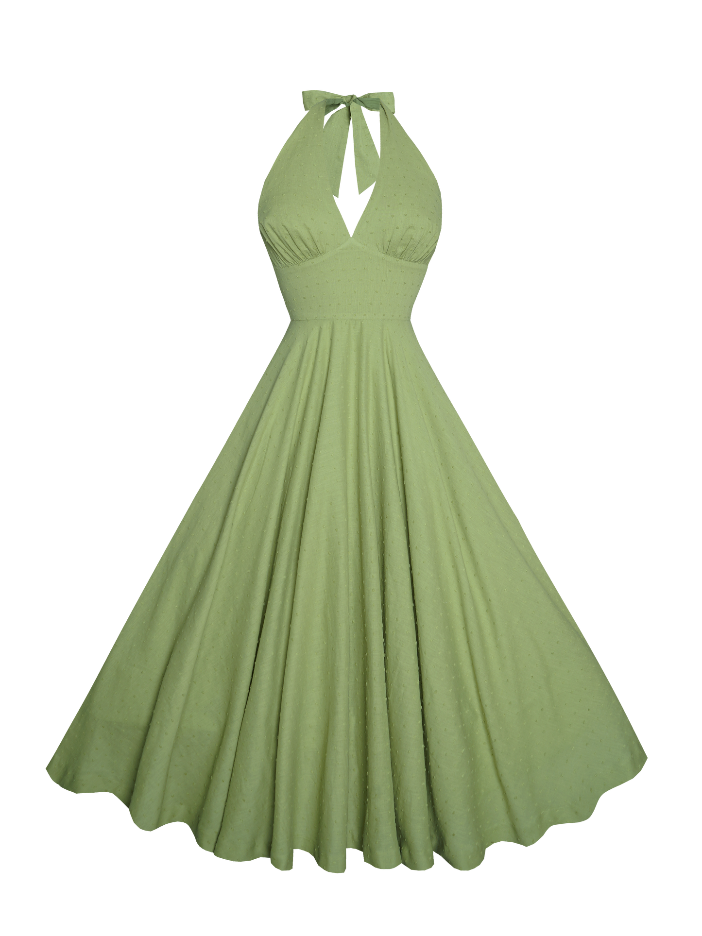 MTO - Mansfield Dress "Dotted Swiss" Sage Green