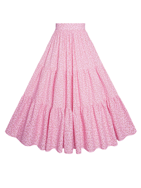MTO - Pippa Skirt "Delicate Blossoms" Pink