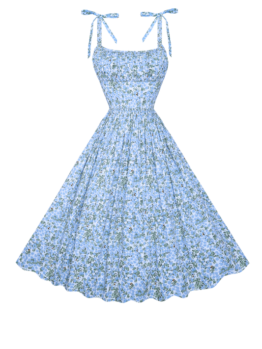 MTO - Kelly Dress "Beeloved Blooms" Blue