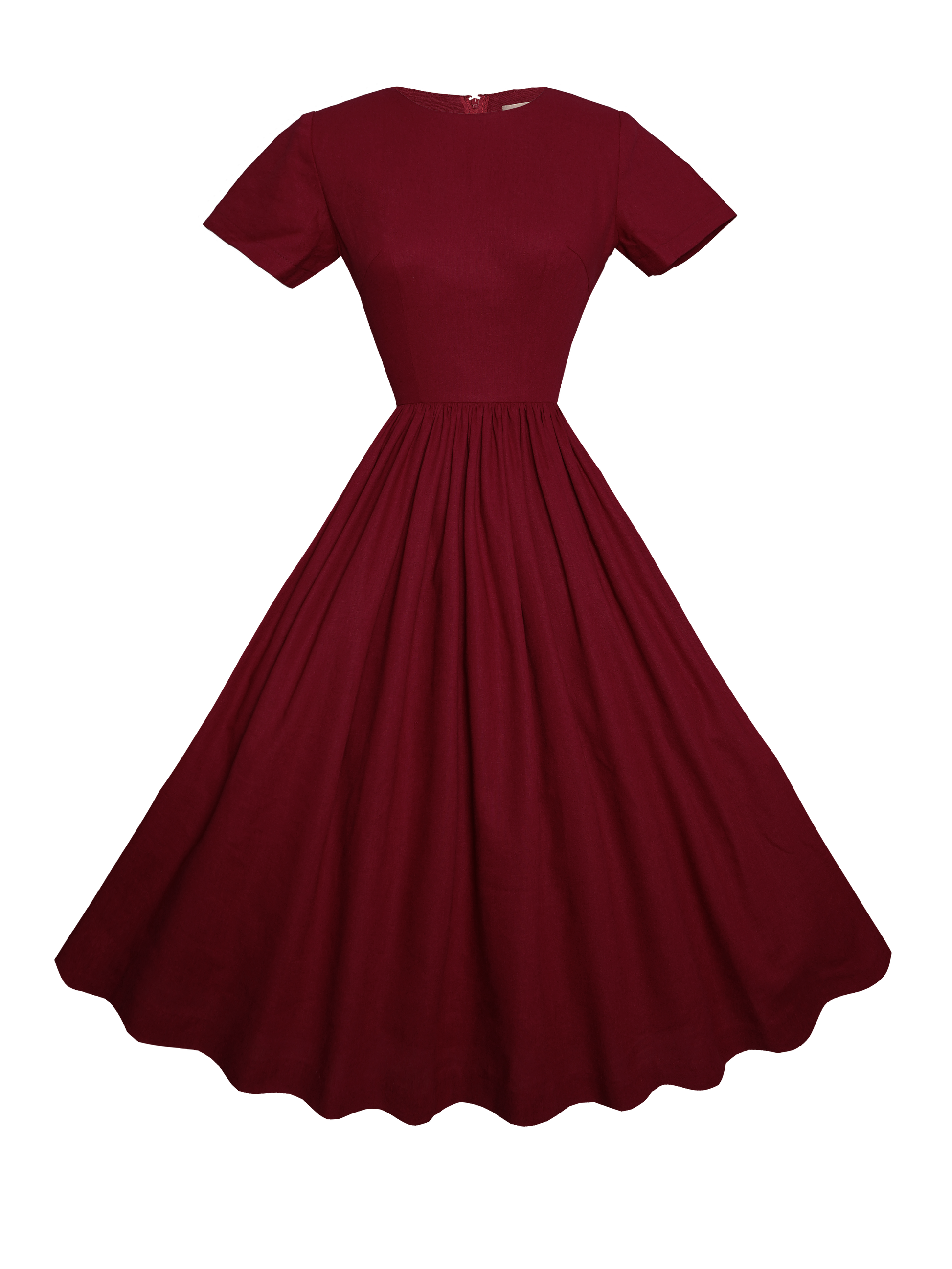 MTO - Dorothy Dress Carmine Red Linen