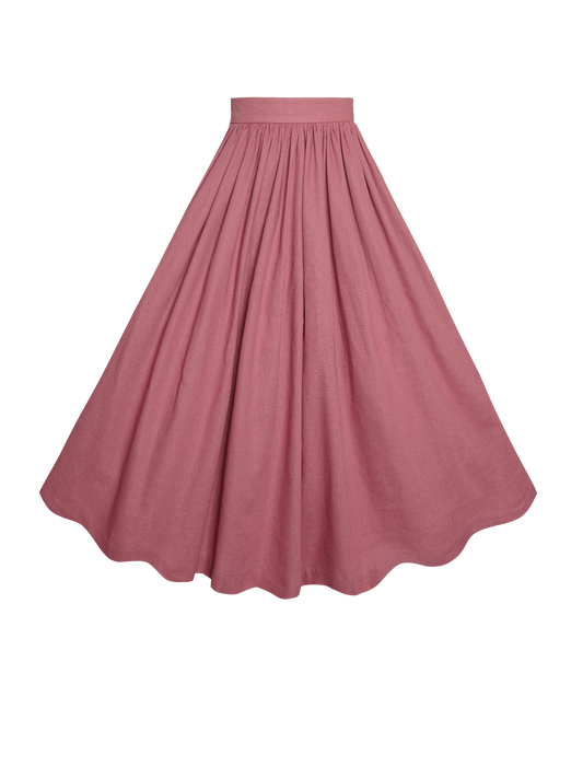 MTO - Lola Skirt in Antique Rose Linen