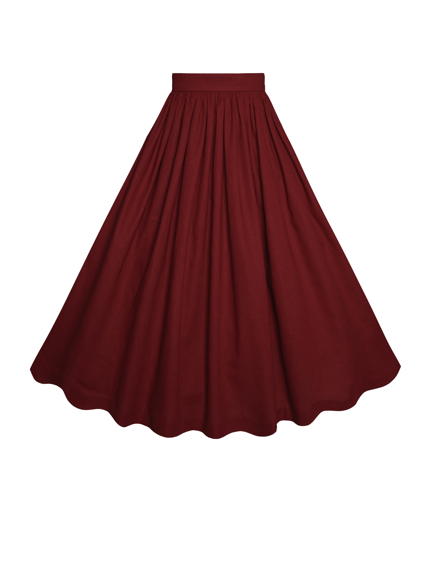 MTO - Lola Skirt Carmine Red Linen