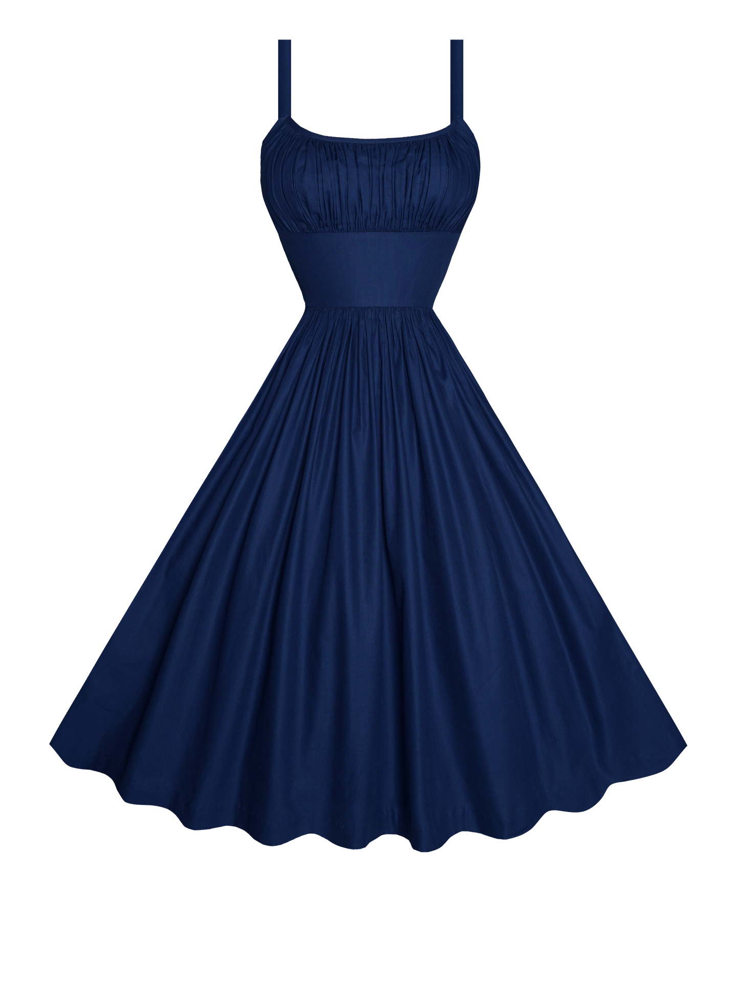 MTO - Grace Dress in Navy Blue Cotton