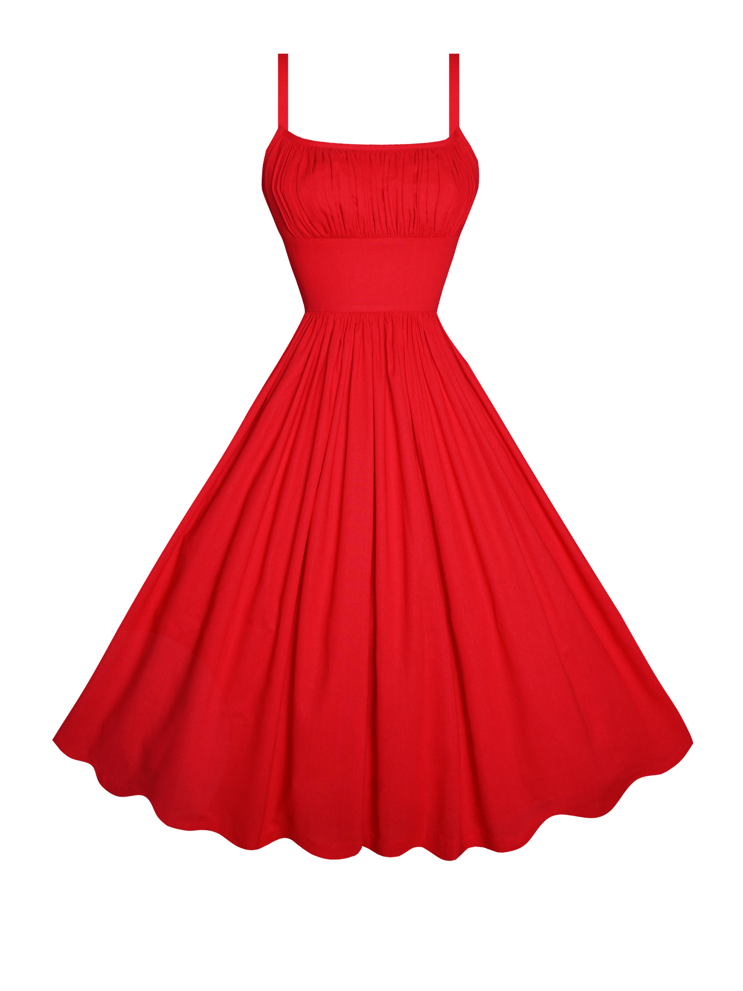 MTO - Grace Dress in Chili Red Linen