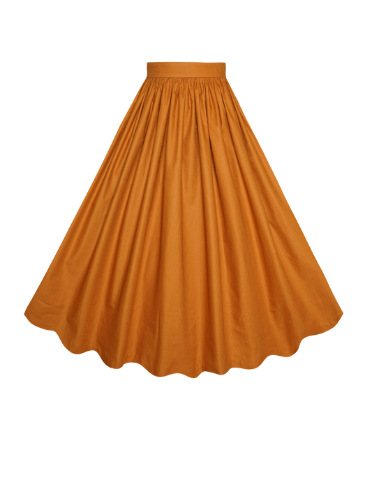 MTO - Lola Skirt Terra Cotta Brown Cotton