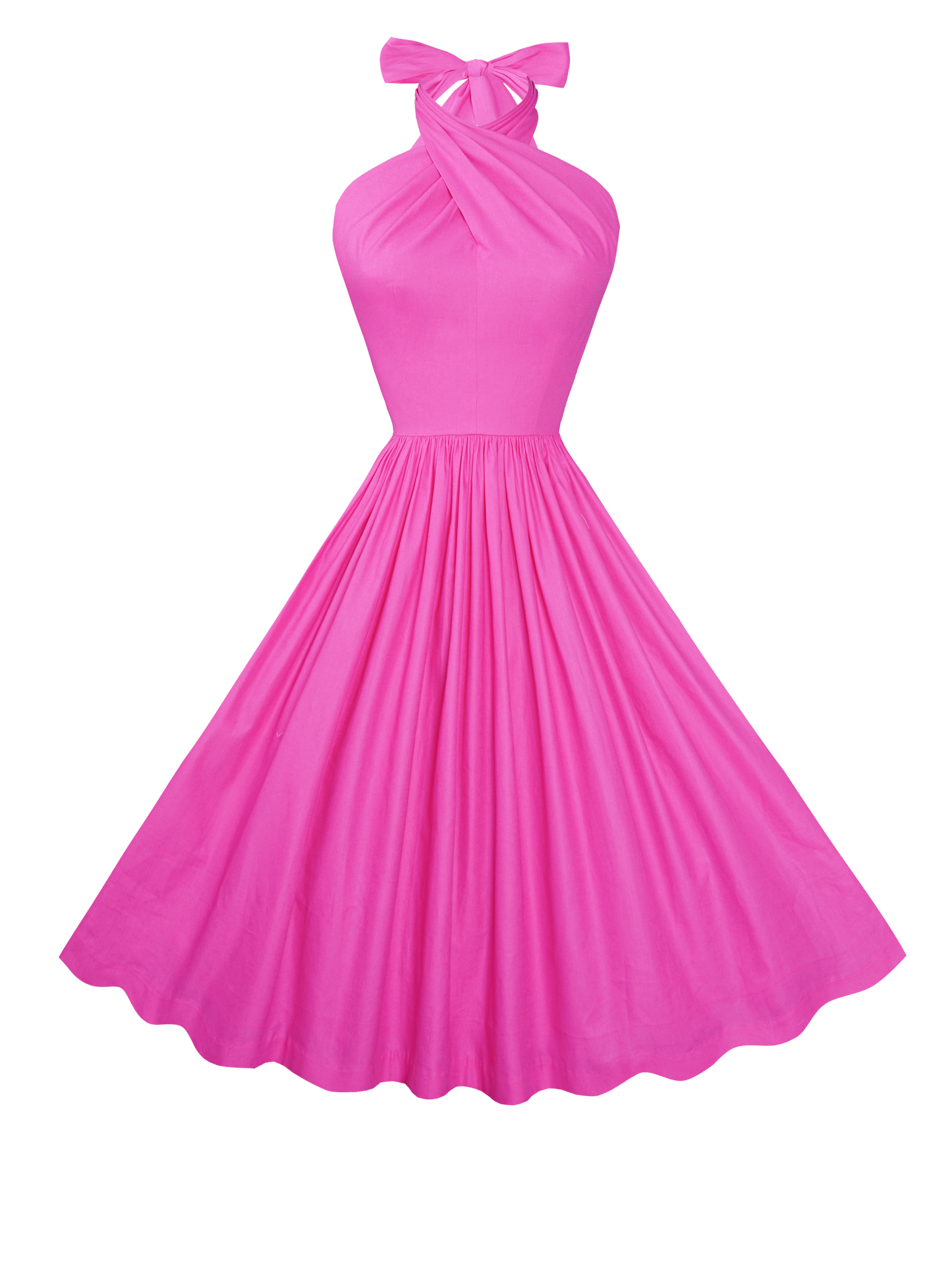 MTO - Ethel Dress in Barbie Doll Pink Cotton