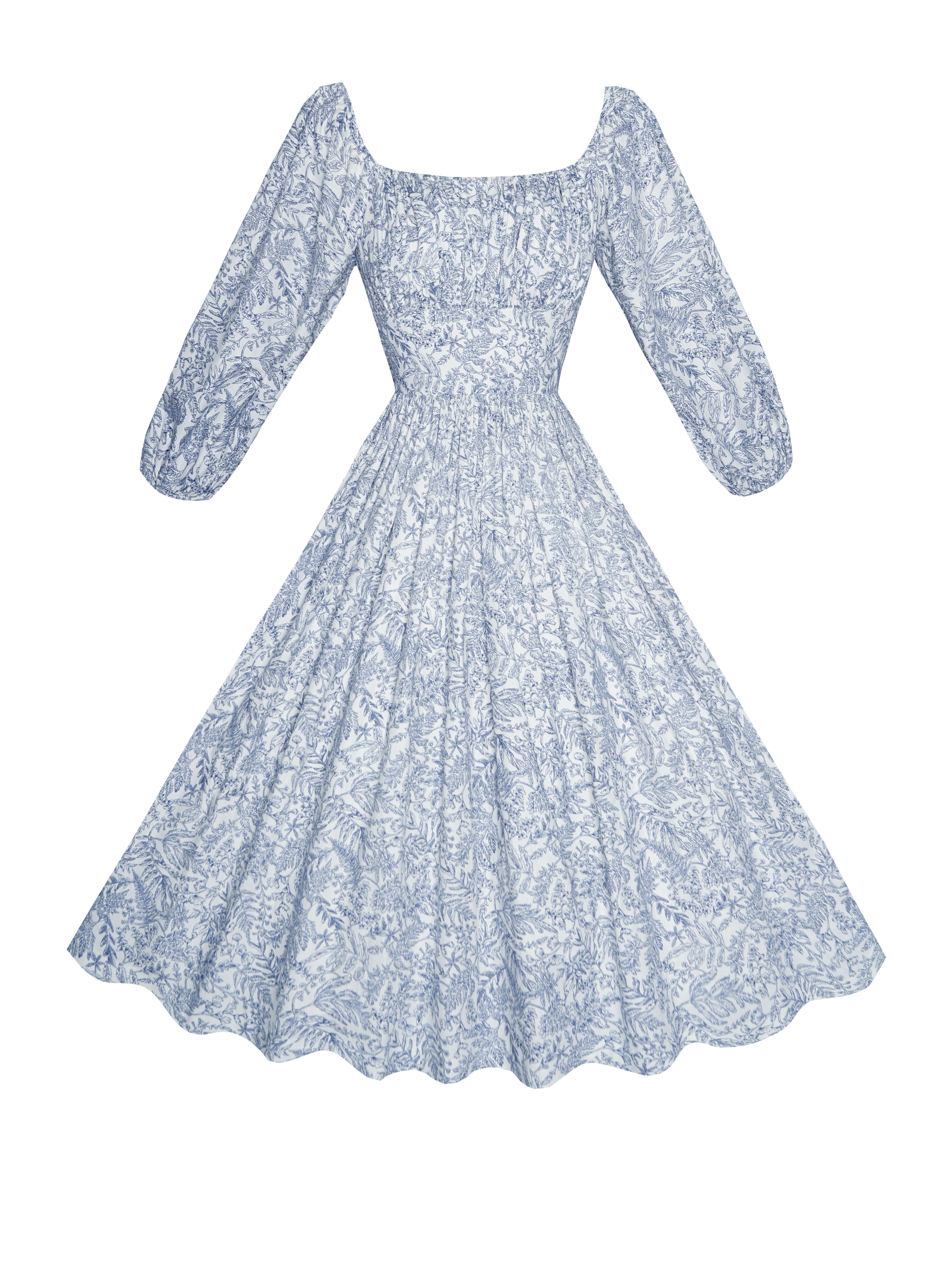 MTO - Sydney Dress in "French Countryside" Navy Blue