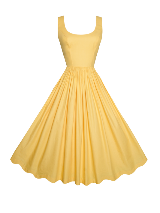 MTO - Emily Dress Golden Yellow Cotton