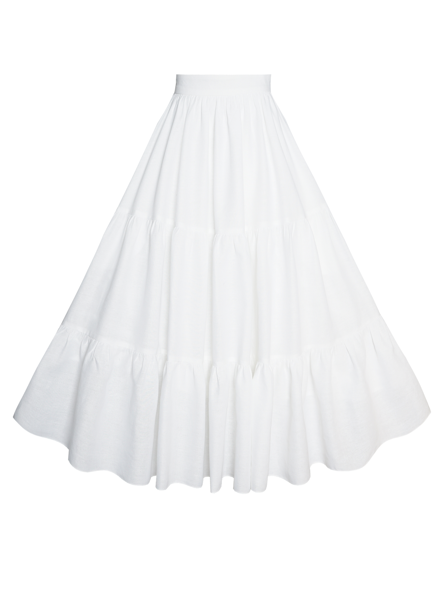 MTO - Pippa Skirt in White Linen