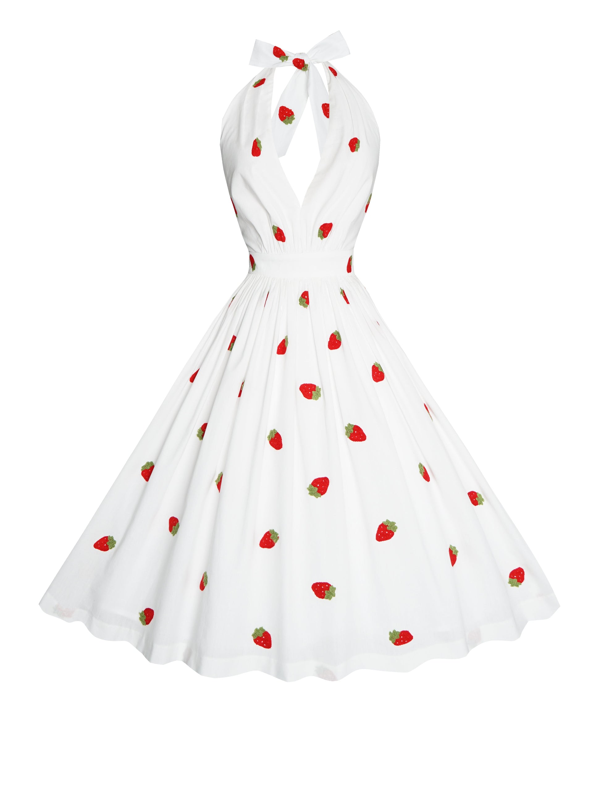 MTO - Charlotte Dress "Strawberry Delight" Embroidered