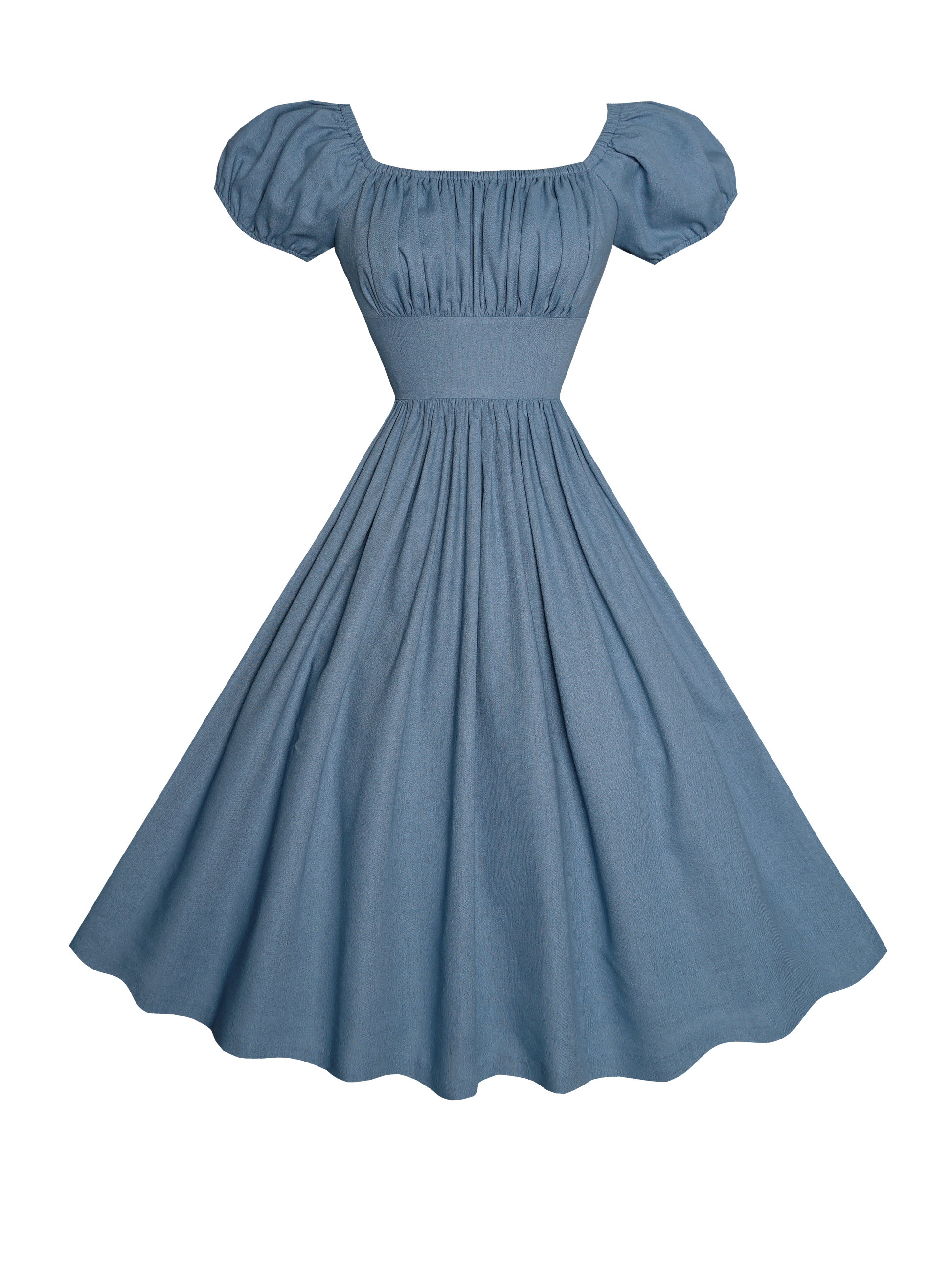 MTO - Loretta Dress in Carolina Blue Linen