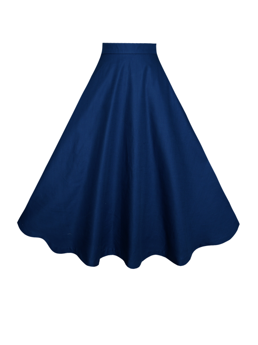 MTO - Lilian Skirt Navy Blue Cotton