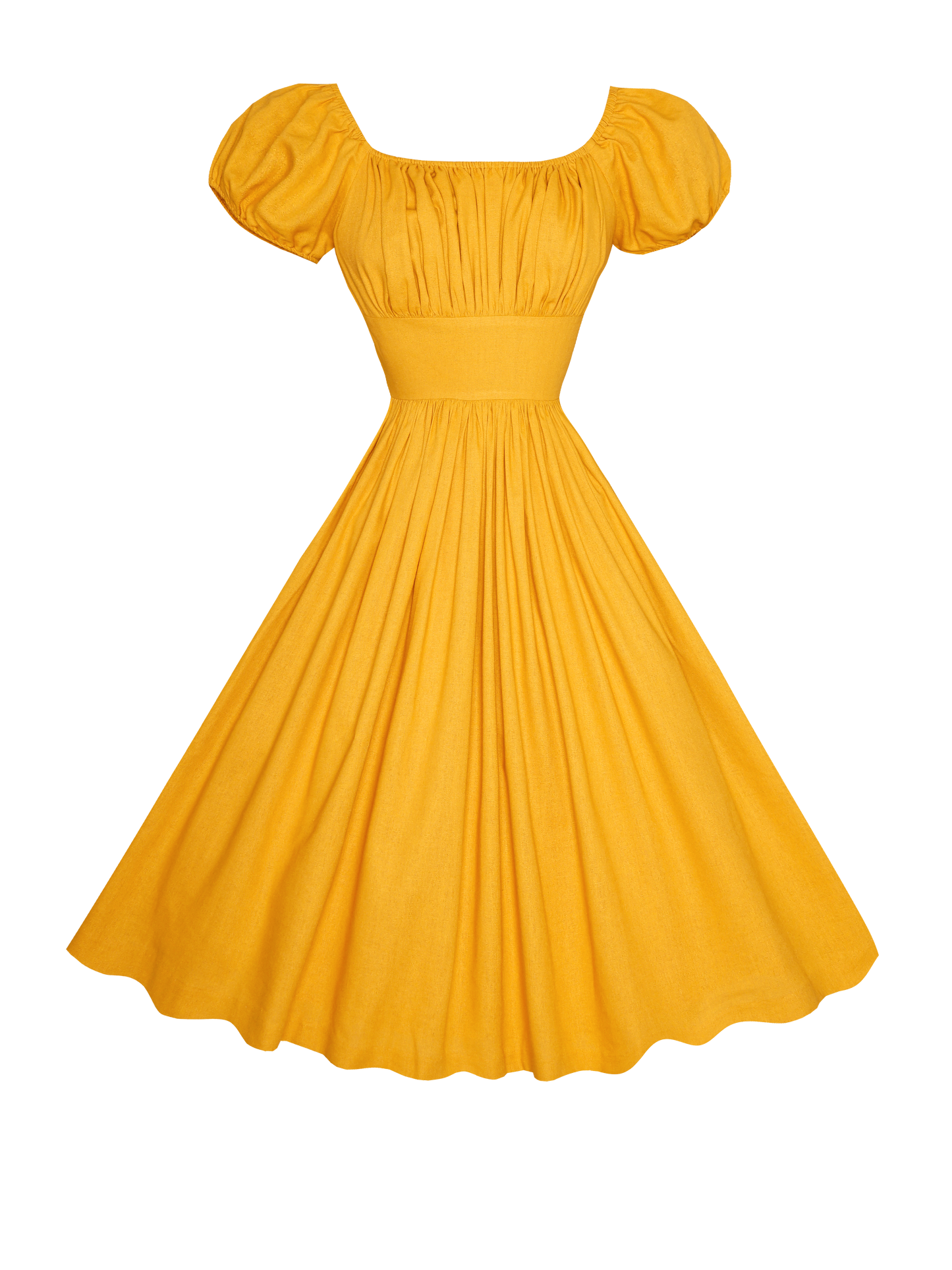 MTO - Loretta Dress in Tuscany Yellow Linen
