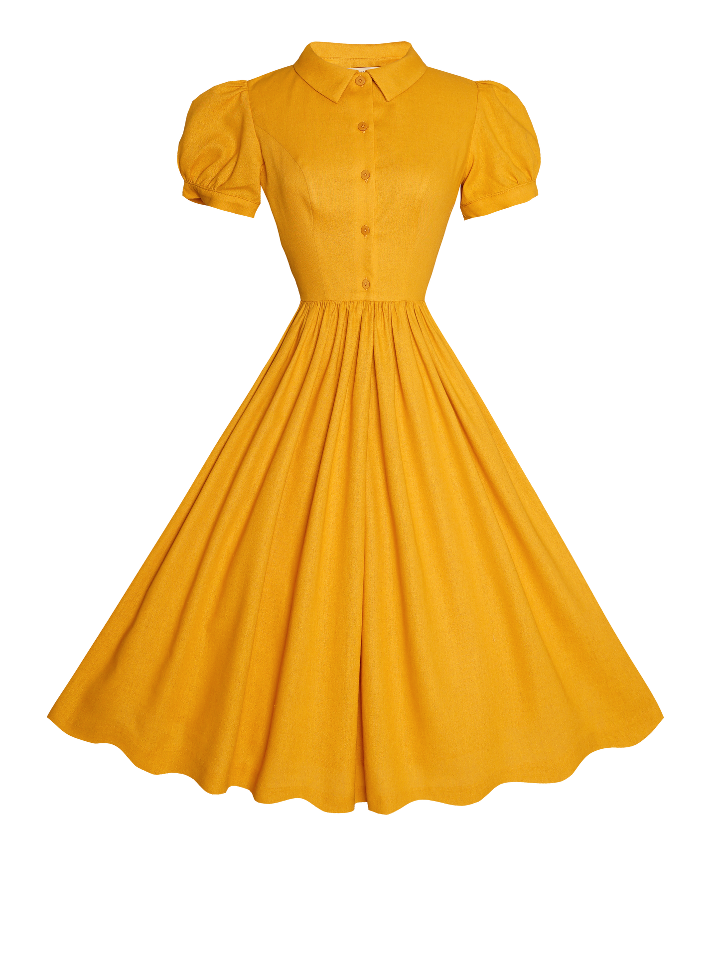 MTO - Judy Dress in Tuscany Yellow Linen