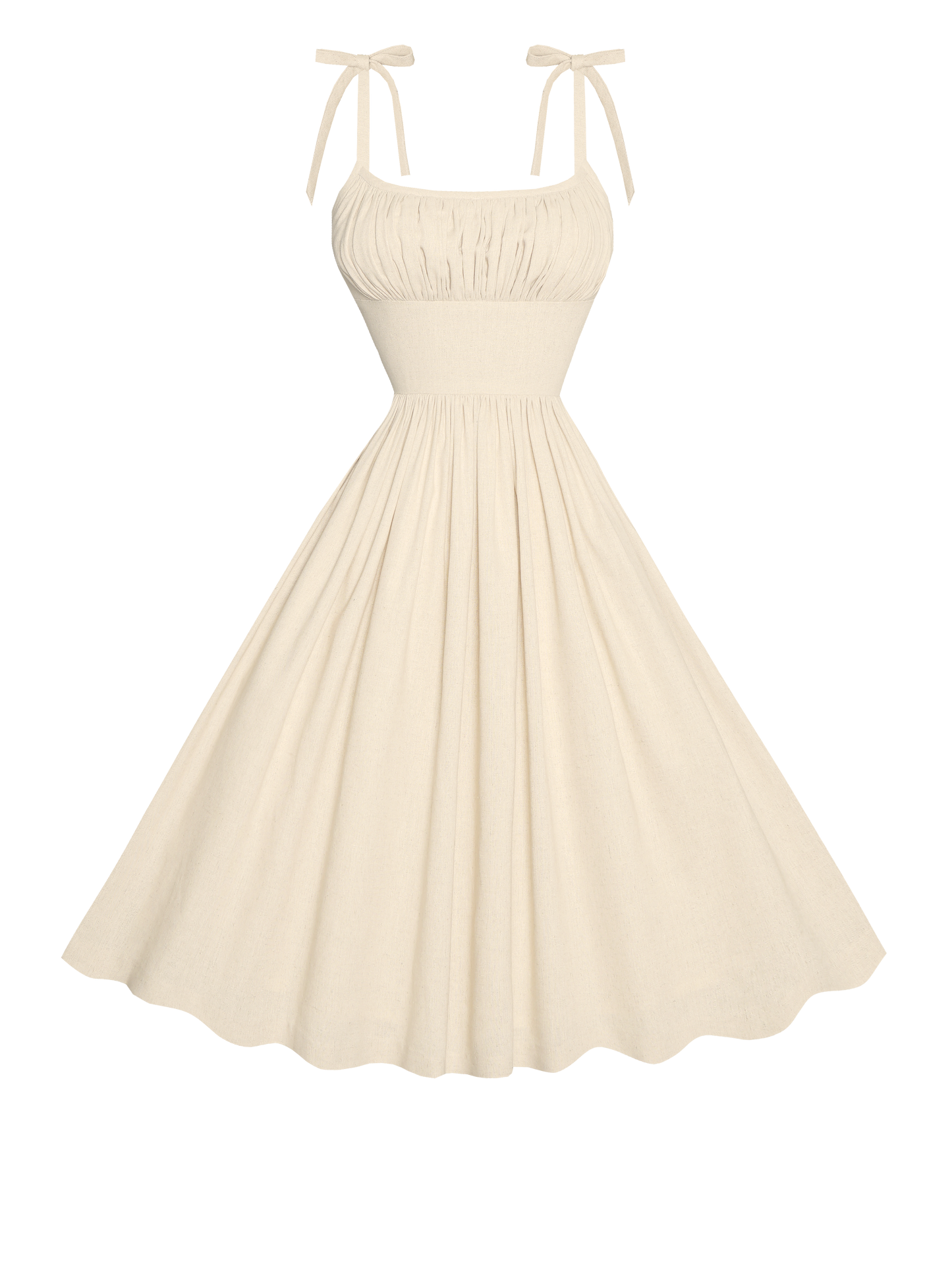 MTO - Kelly Dress in Parchment Ivory Linen