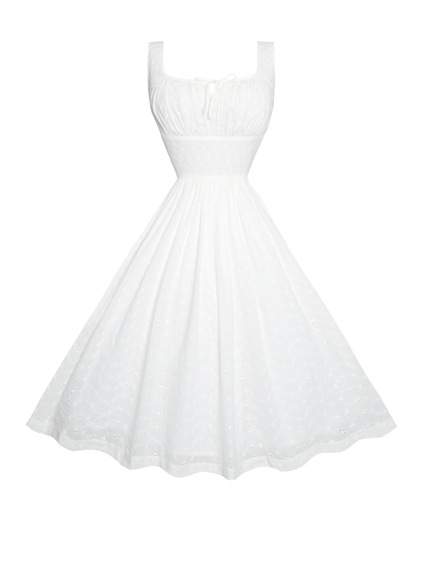 MTO - Michelle Dress "Forget Me Not" White Eyelet